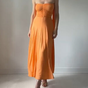 Women's Smocked Strappy Solid Color Dress